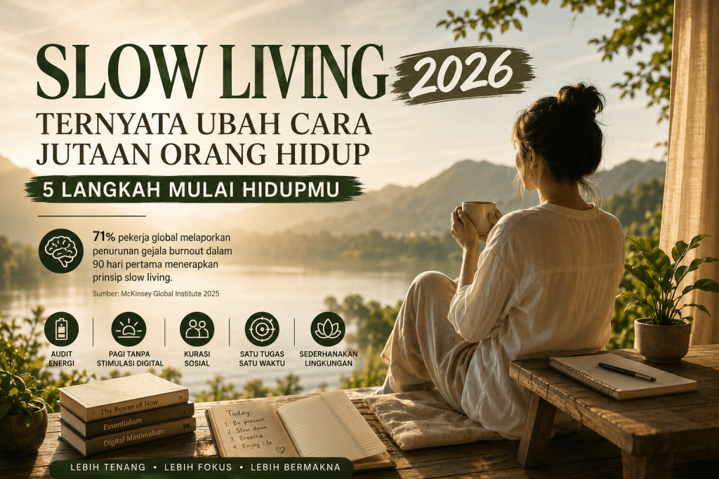Slow Living 2026 Ternyata Ubah Cara Jutaan Orang Hidup, 5 Langkah Mulai Hidupmu