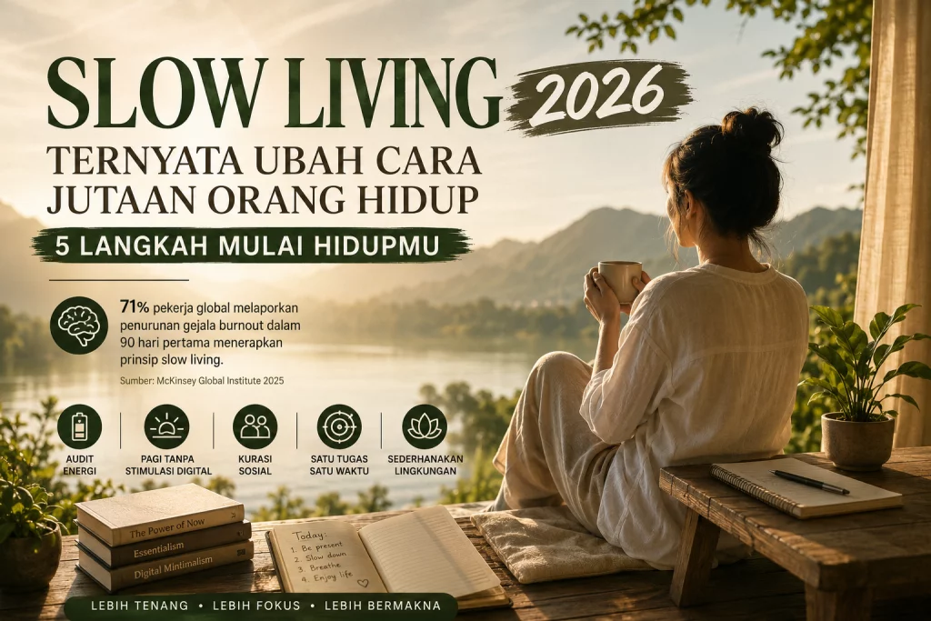 Slow Living 2026 Ternyata Ubah Cara Jutaan Orang Hidup, 5 Langkah Mulai Hidupmu