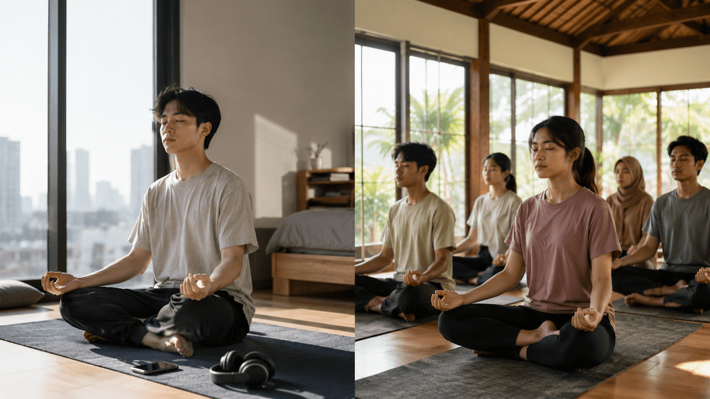 Perbedaan meditasi solo dan meditasi komunitas